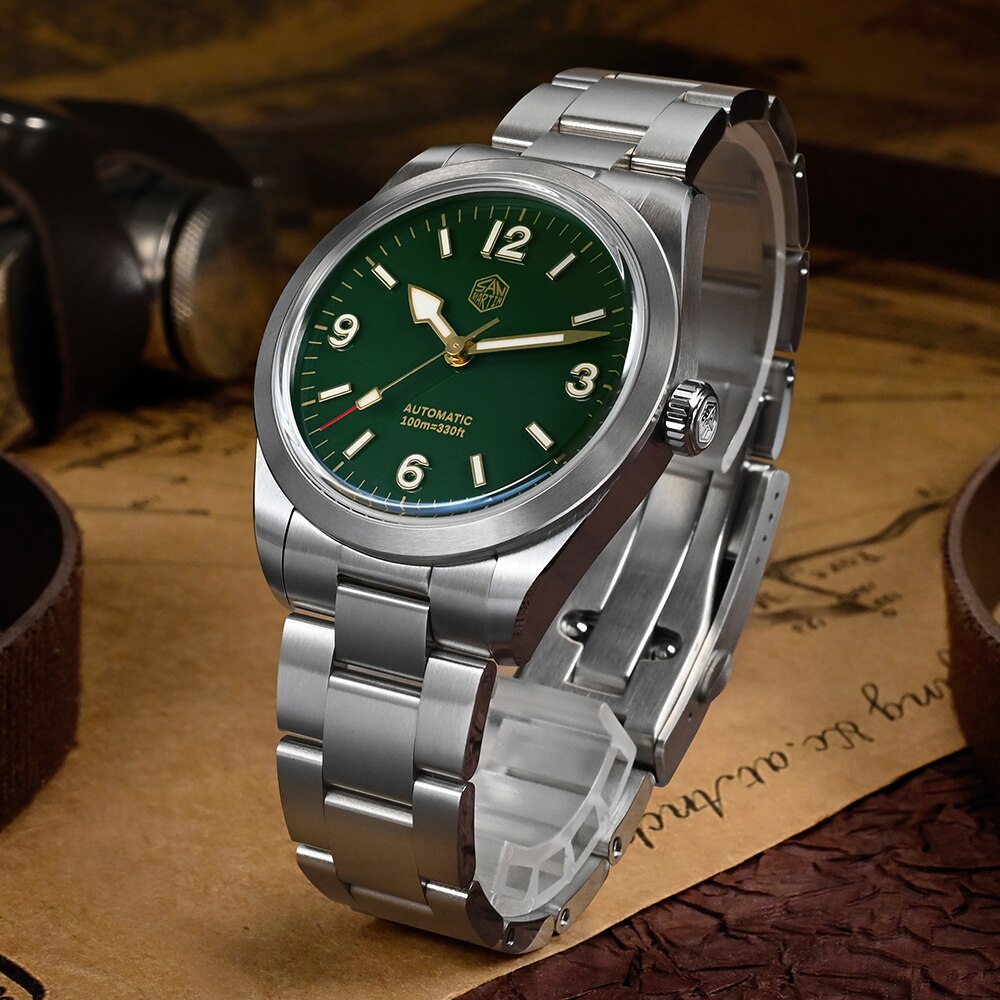 San Martin 38mm Enamel Dial Explore Watch SN0107-G4