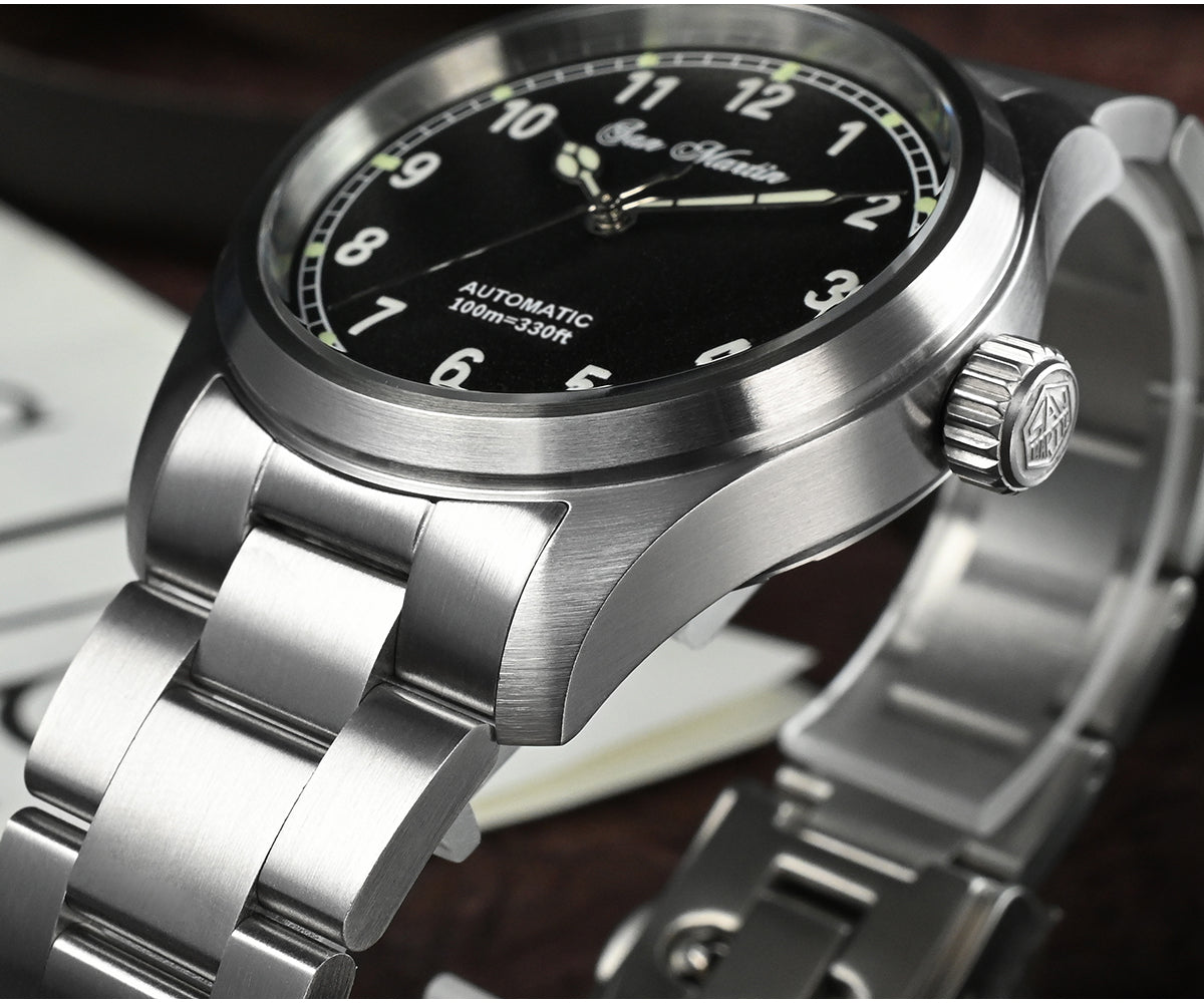 San Martin Automatic Retro Military Pilot Watch SN034G