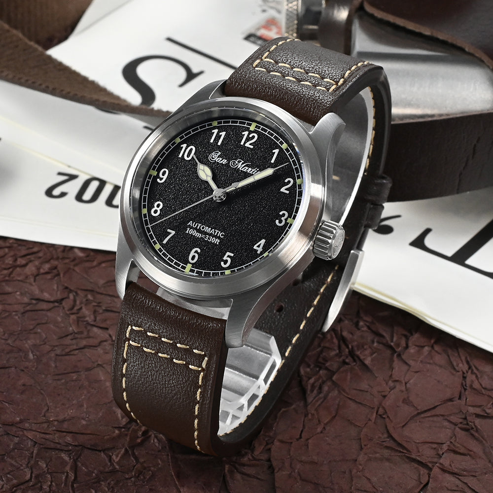 San Martin Automatic Retro Military Pilot Watch SN034G