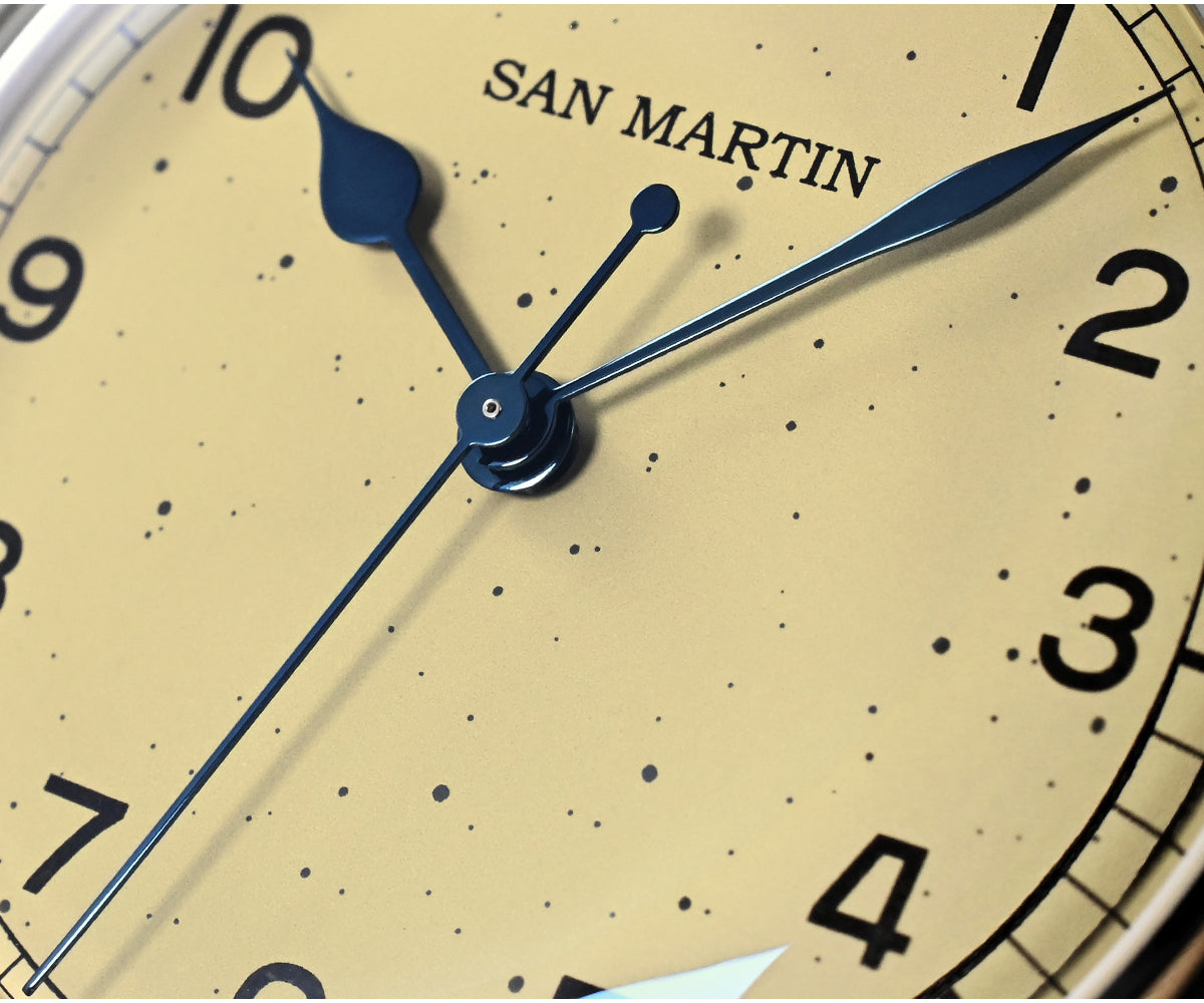 San Martin Freckles Dial 38.5mm Vintage Pilot Watch SN0105