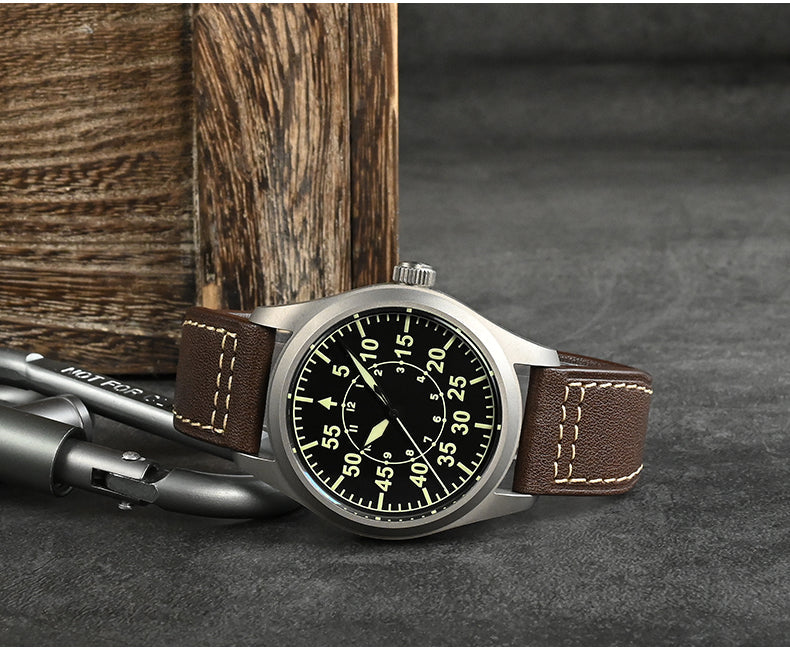 San Martin Titanium Military Pilot Watch SN030T