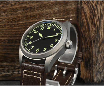 San Martin Titanium Military Pilot Watch SN030T