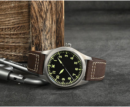 San Martin Titanium Military Pilot Watch SN030T